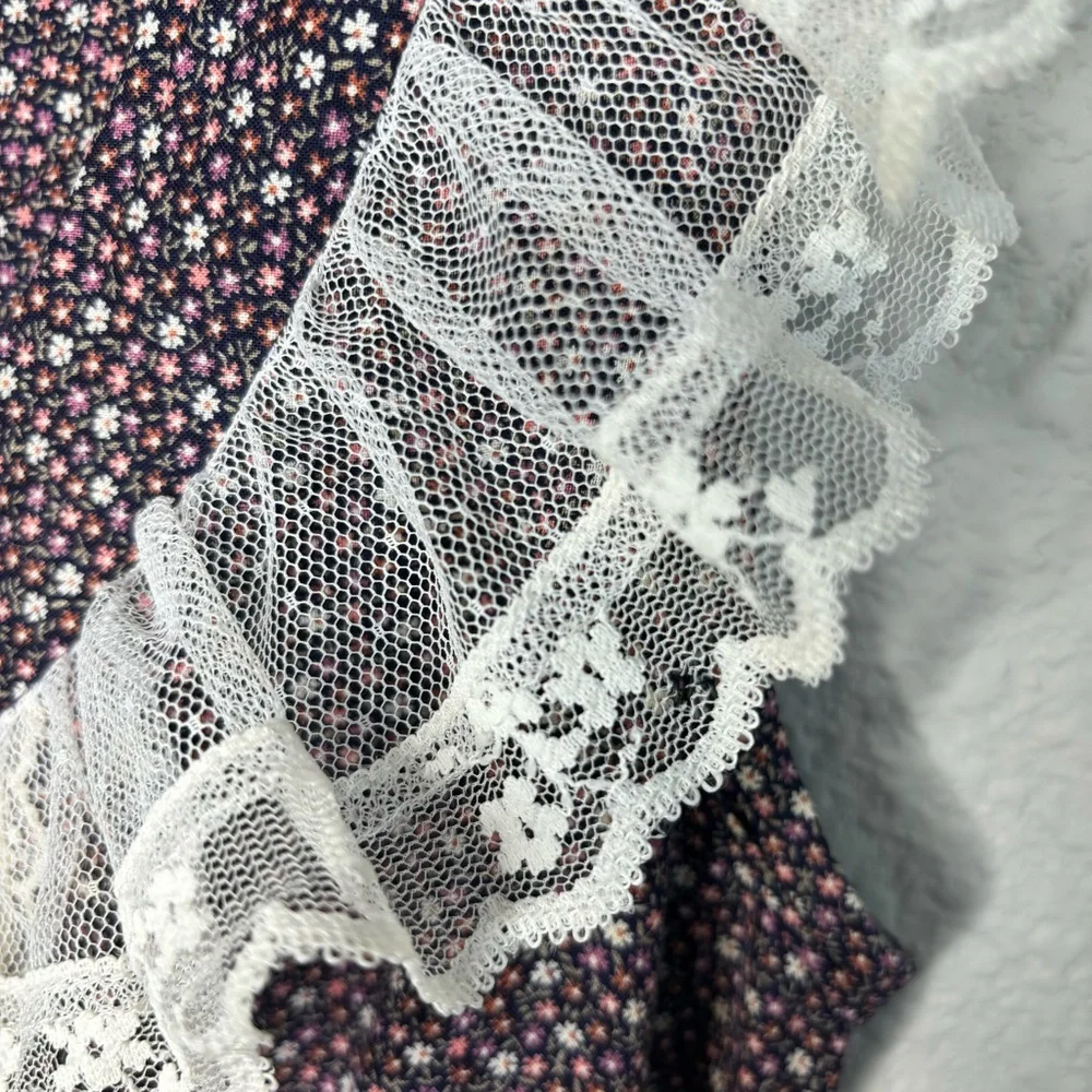 GUNNE SAX by Jessica Vintage Rare Purple Floral Prairie Dress Size 13 Sleeveless - Picture 15 of 15